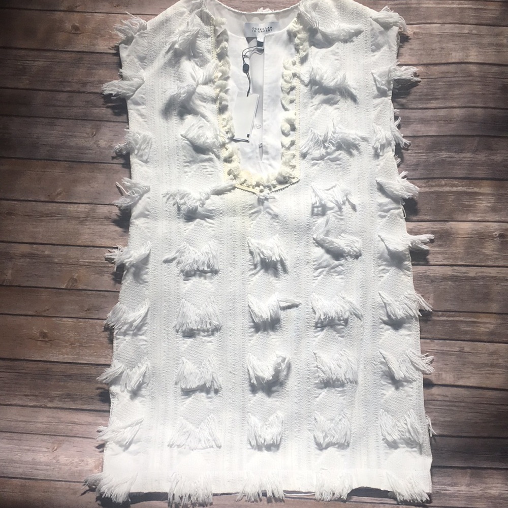 10 Crosby Derek Lam white fringe top